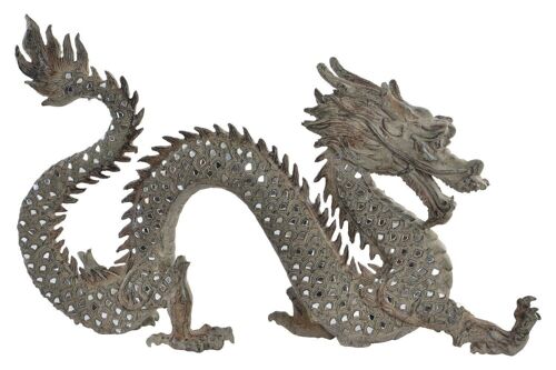 FIGURA RESINA CRISTAL 52X13,5X31 DRAGON ENVEJECIDO RF148035