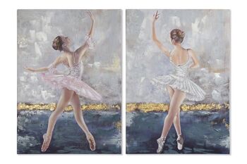 TABLEAU TOILE MDF 70X3X100 DANSEUSE 2 ASSORTIS. CU201734 1