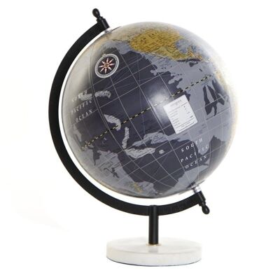 GLOBO TERRAQUEO MARMOL PVC 22X20X30 AZUL MARINO DH174801