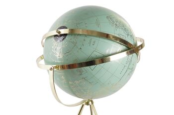 GLOBE TERRAQUEO PVC METAL 37X34X63 BLEU SUPPORT DH201345 2