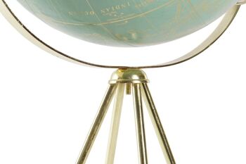 GLOBE TERRAQUEO PVC METAL 37X34X63 BLEU SUPPORT DH201345 3