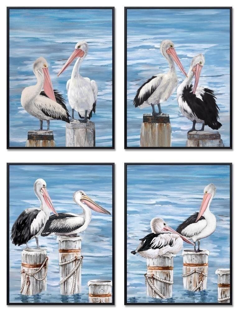 QUADRO TELA PS 53X3,5X73 PELLICANI 4 ASSORTIMENTI. CU201740