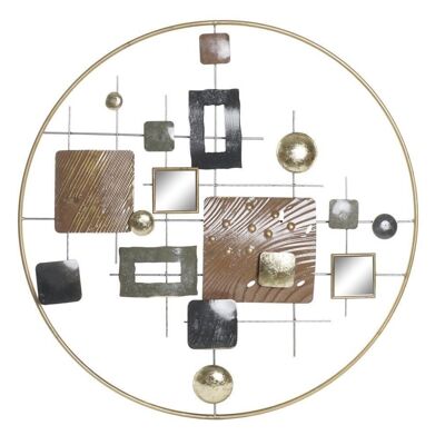 DECORACION PARED METAL 79X6X79 ABSTRACTO DORADO DP187047