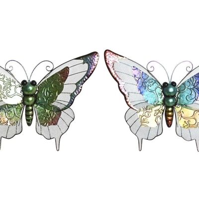 METAL WALL DECORATION 52.7X5X37.5 BUTTERFLY 2 ASSORTED. DP207299