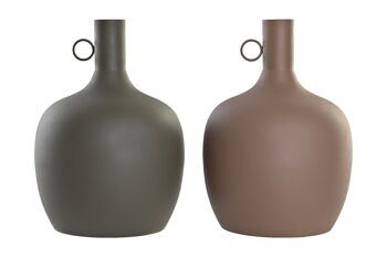 VASE ALUMINIUM 27X27X43 2 ANSES ASSORTIES. JR201035 1