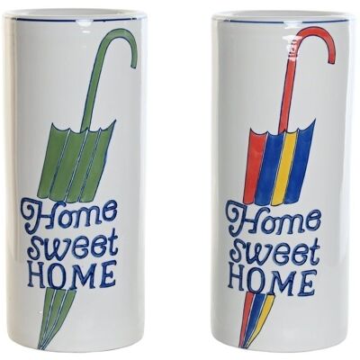 PORTAOMBRELLO IN PORCELLANA 19X19X45 HOME SWEET HOME 2 SUD MB204738