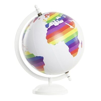 GLOBE TERRAQUEO PVC METALL 20X18X28 LGTBI WEISS DH201350