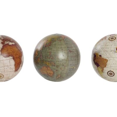 DECORATION BALL PVC 10X10X10 GLOBE 3 ASSORTMENTS. DH201351