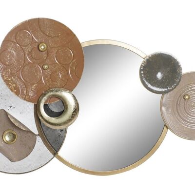 WALL DECORATION METAL MIRROR 96,5X7X59 CIRCLES ES193482