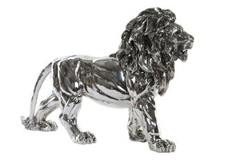 FIGURINE EN RÉSINE 55,5X17,5X38,5 LION BRILLANT FD199226 1