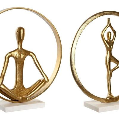 MARBLE ALUMINUM FIGURE 33X11X35,5 YOGA 2 ASSORTED. FD204475