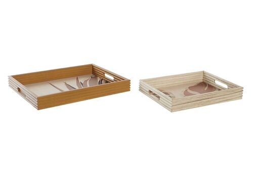 BANDEJA SET 2 MDF 40X5X30 NATURAL LD203549