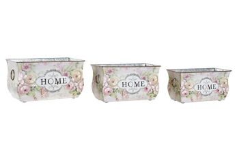 JARDINIÈRE SET 3 METAL 31X18X17,5 HOME ROSE LD181756 4