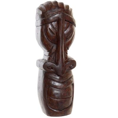 FIGURA MANGO 15X10X44,5 ABORIGEN TALLADO MARRON FD162059