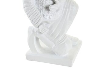 FIGURINE EN RÉSINE 13,5X13,5X33 GUERRIER BLANC FD199235 3