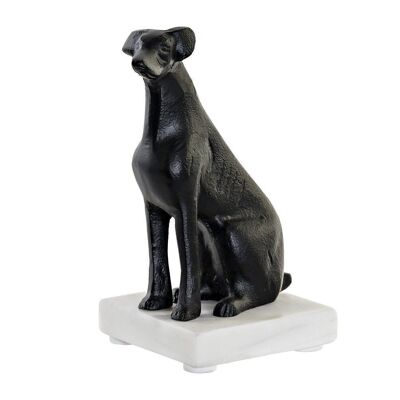 FIGURA ALLUMINIO MARMO 12X10X20 CANE NERO FD171023