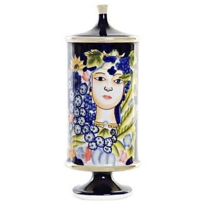 VASE PORCELAINE 15X15X38 CÔTÉ MULTICOLORE JR190261