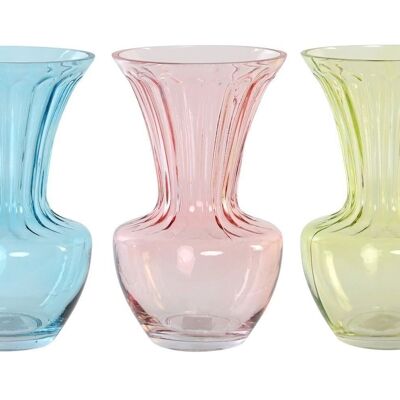 VASE VERRE 15X15X25 3 ASSORTIMENTS. JR201894