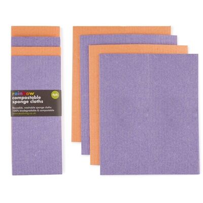 Compostable Sponge Cleaning Cloths - Rainbow Bright