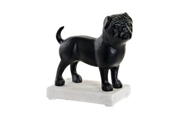 MARBRE ALUMINIUM FIGURE 18X10X20 CHIEN NOIR FD171025 1