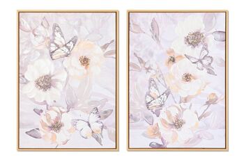 IMAGE LIENZO PS 50X3,5X70 FLEURS 2 ASSORTIMENTS. CU201855 1