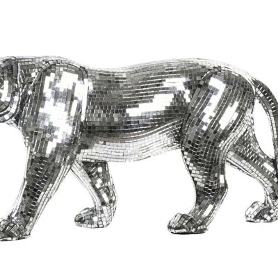 RESIN FIGURE 51,5X14X23,5 PANTHER SILVER MIRROR FD194719