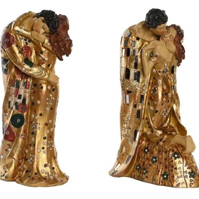 FIGURINE EN RÉSINE 18X14X34,5 COUPLE BAISANT 2 ASSORTIMENTS. FD199244