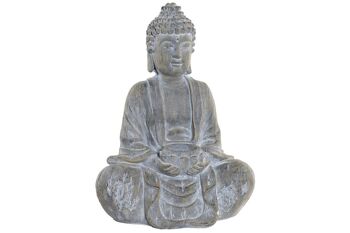 FIGURE EN FIBRE DE VERRE 36X23.5X48.4 BOUDDHA ÂGÉ RF170597 1