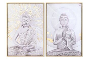 TABLEAU SUR TOILE PS 80X4X120 BOUDDHA 2 ASSORTIS. CU201857 1