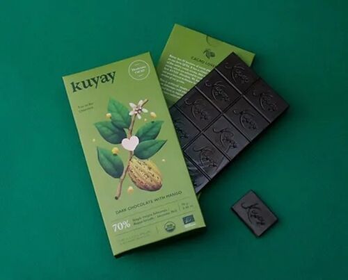 Chocolat noir 70% pure origine à la mangue