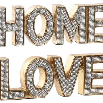 FIGURINE EN RÉSINE 22X3.5X7.5 LOVE HOME 2 ASSORTIMENTS. FD199249