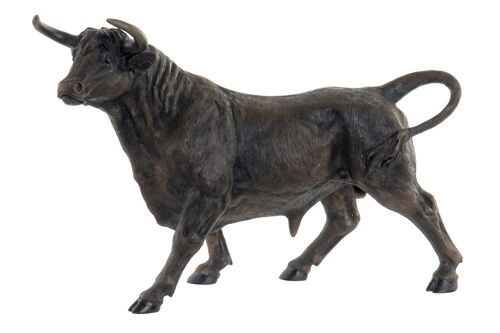 FIGURA RESINA 41X15,5X29 TORO GRIS OSCURO FD205362