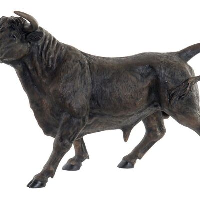 FIGURA IN RESINA 41X15,5X29 TORO GRIGIO SCURO FD205362