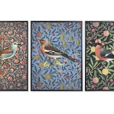 TOILE IMAGE PS 40X3,5X55 OISEAU 3 ASSORTIMENTS. CU201868