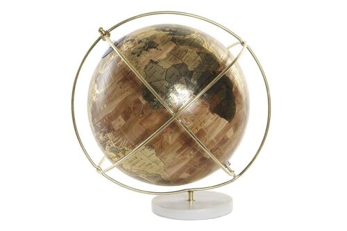 GLOBO TERRAQUEO ALUMINIO PVC 33X33X33 MARRON DH182338