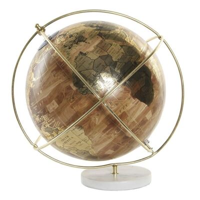 GLOBO TERRAQUEO ALUMINIO PVC 33X33X33 MARRON DH182338