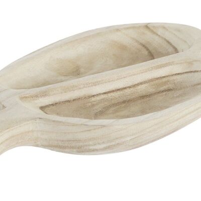 CENTRO MESA PAULOWNIA 38X21X5 DOBLE NATURAL DH202162