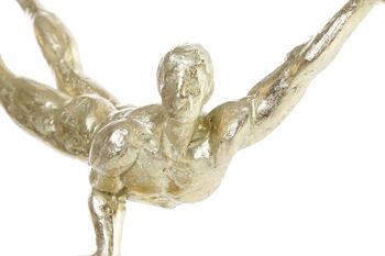 FIGURE RÉSINE CRISTAL 30X10X27 GYMNASTE DORÉ FD181239 2