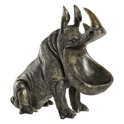 FIGURINE EN RÉSINE 31.5X17.5X30.5 RHINO EN CUIVRE FD194728