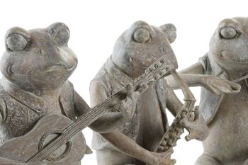 FIGURINE EN RÉSINE 23X19.5X22.5 GRENOUILLE MUSICIENNE 3 ASSORTIMENTS. FD194730 2