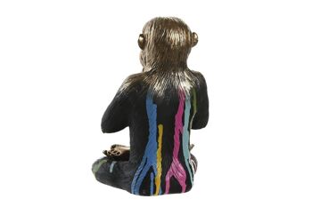 FIGURINE EN RÉSINE 19X12X24.5 YOGA MONKEY 3 ASSORTIMENTS. FD205371 3