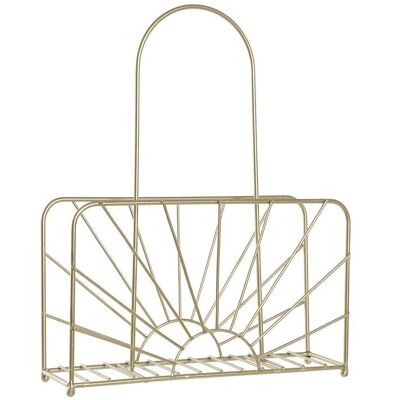 IRON MAGAZINE RACK 32X11X41 GOLDEN LD183409