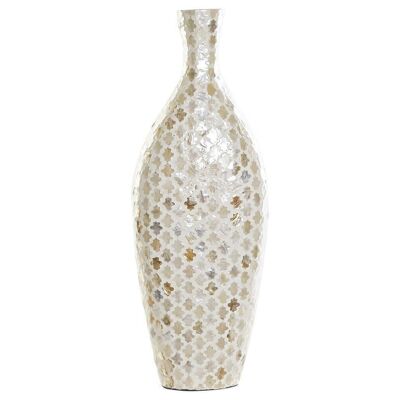 BAMBOO VASE NACRE 24X16X59 PEARLY BROWN LD184636