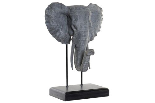 FIGURA RESINA METAL 40X28X56 ELEFANTE GRIS RF170830