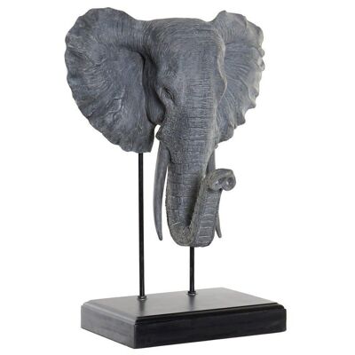 FIGURA RESINA METALLO 40X28X56 ELEFANTE GRIGIO RF170830