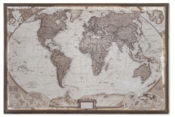 JUTE BOULEAU IMAGE 122X85X5 CARTE DU MONDE BEIGE CU202659 1