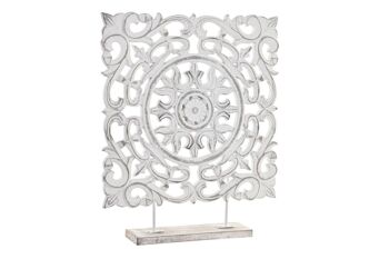 DÉCORATION MDF MÉTAL 39X7X47 BLANC USÉ DH203202 1