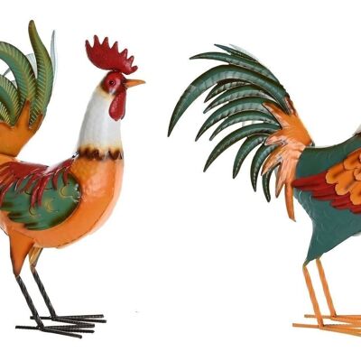 FIGURINE EN METAL 42X18X50 COQ 2 ASSORTIMENTS. FD199798