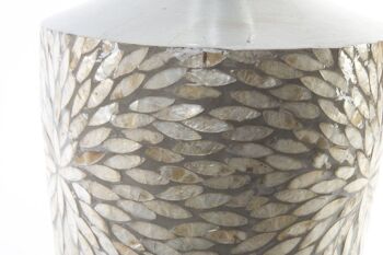 VASE BAMBOU NACRE 25X25X50,5 MOSAIQUE GRIS NATUREL LD184830 2