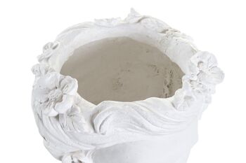 JARDINIÈRE EN FIBRE DE VERRE 23X23X32 FEMME BLANC MC182871 3